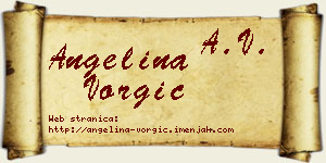Angelina Vorgić vizit kartica